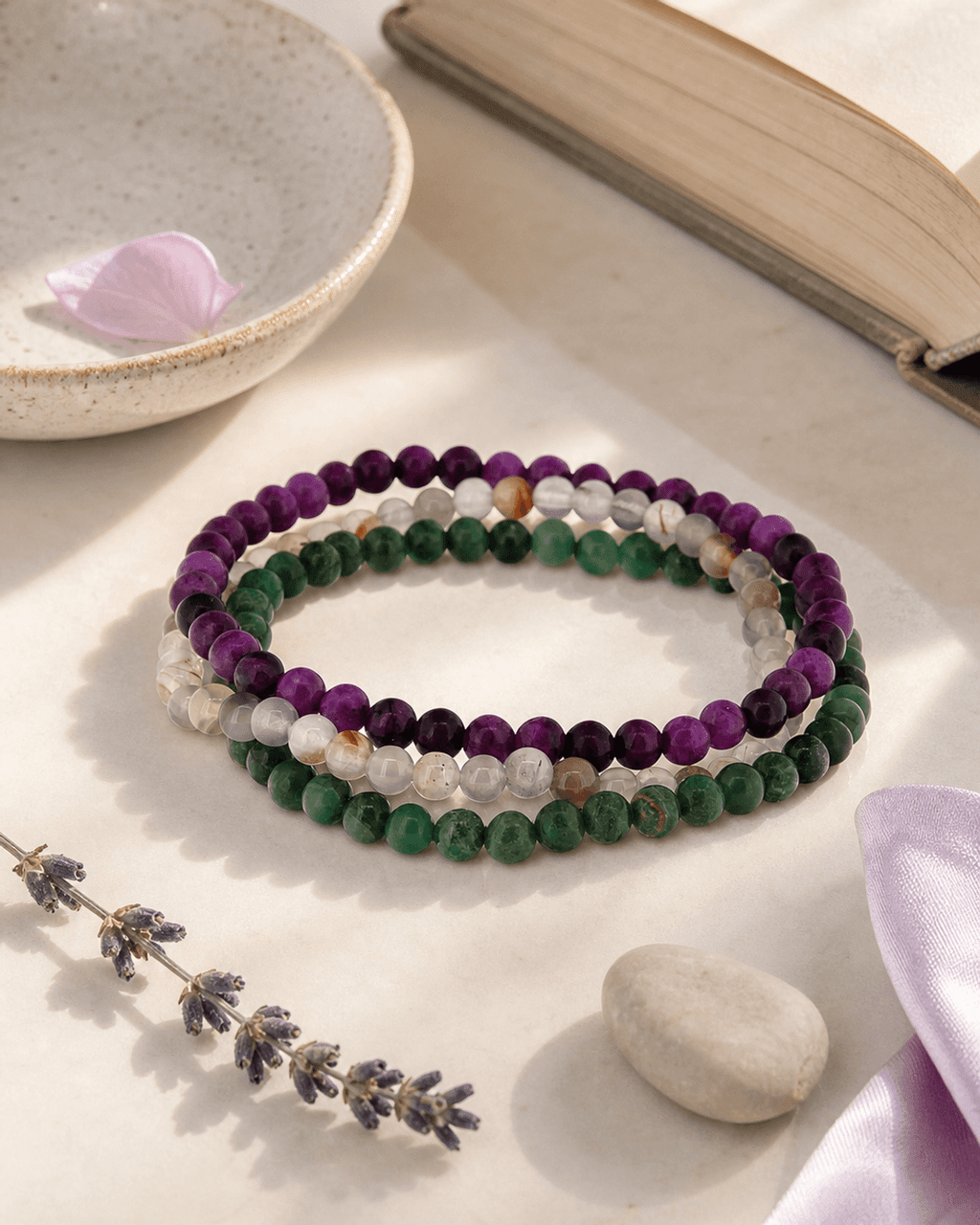Energy Bracelets for Positive Attitude and Change, Set of 3 - Bracelets