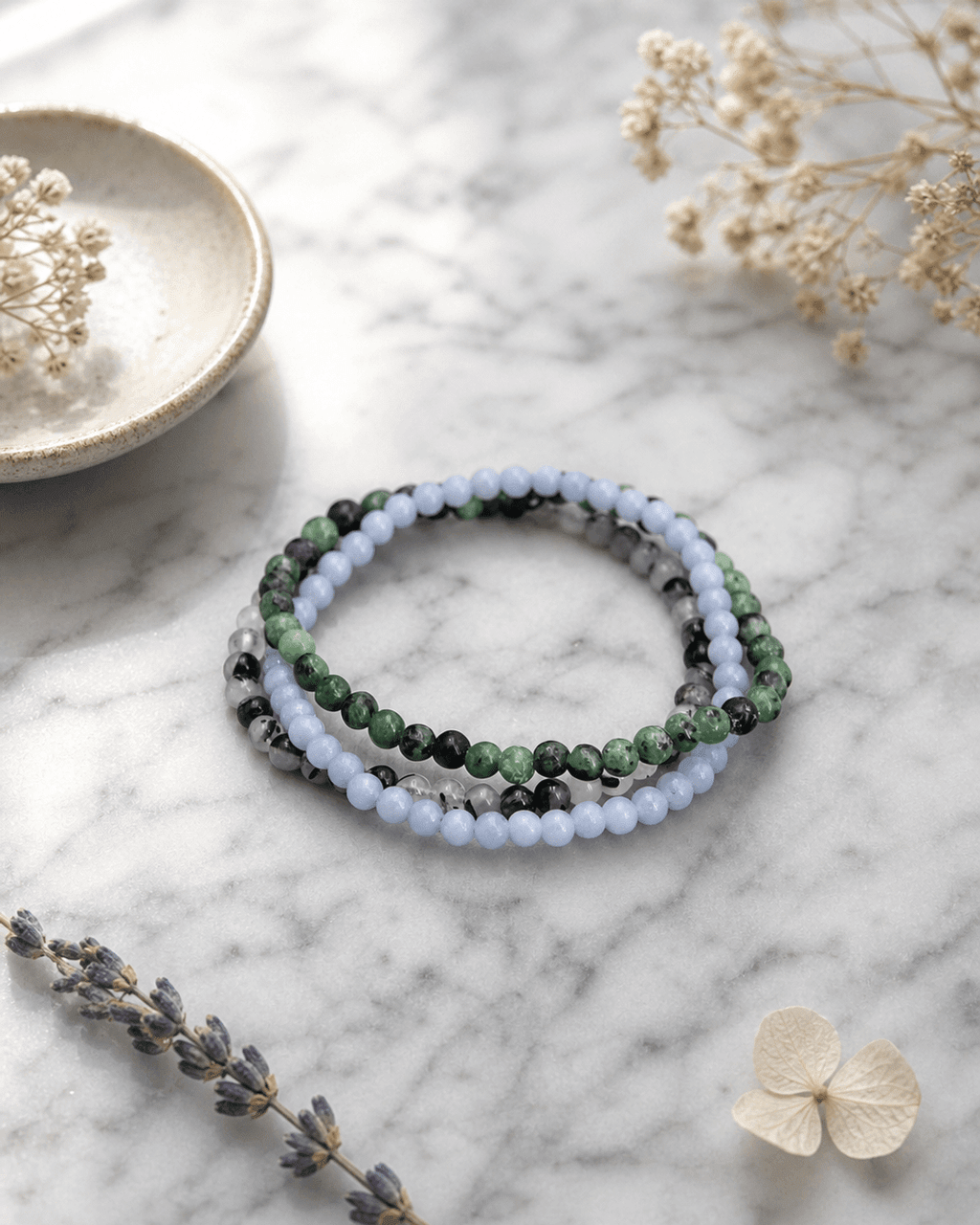 Energy Bracelets for Spiritual Intention, Set of 3 - Bracelets