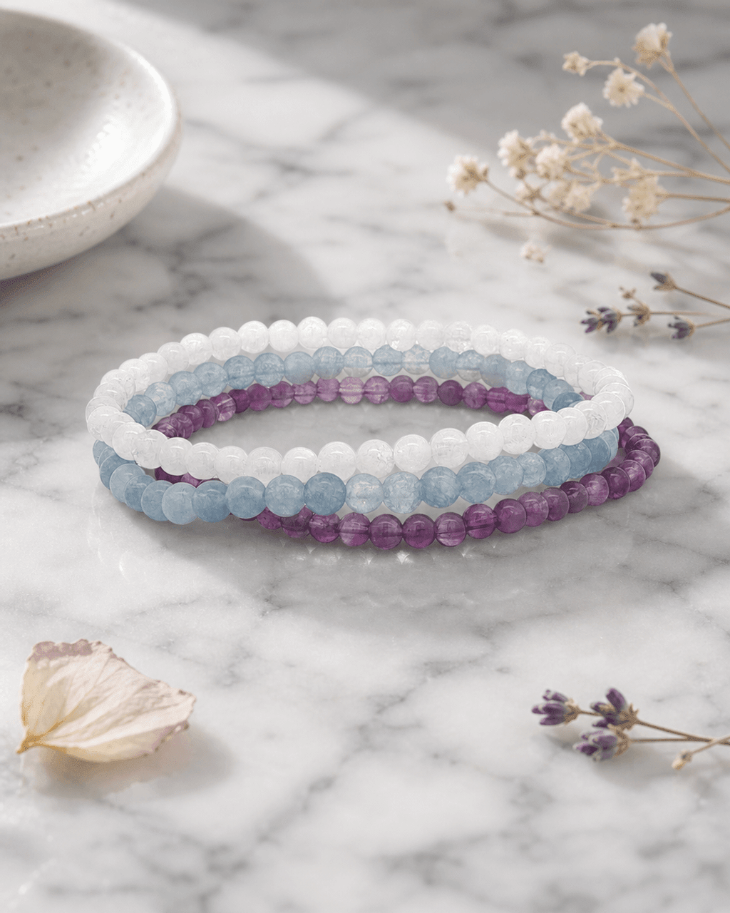 Energy Bracelets for Tranquility, Set of 3 - Bracelets