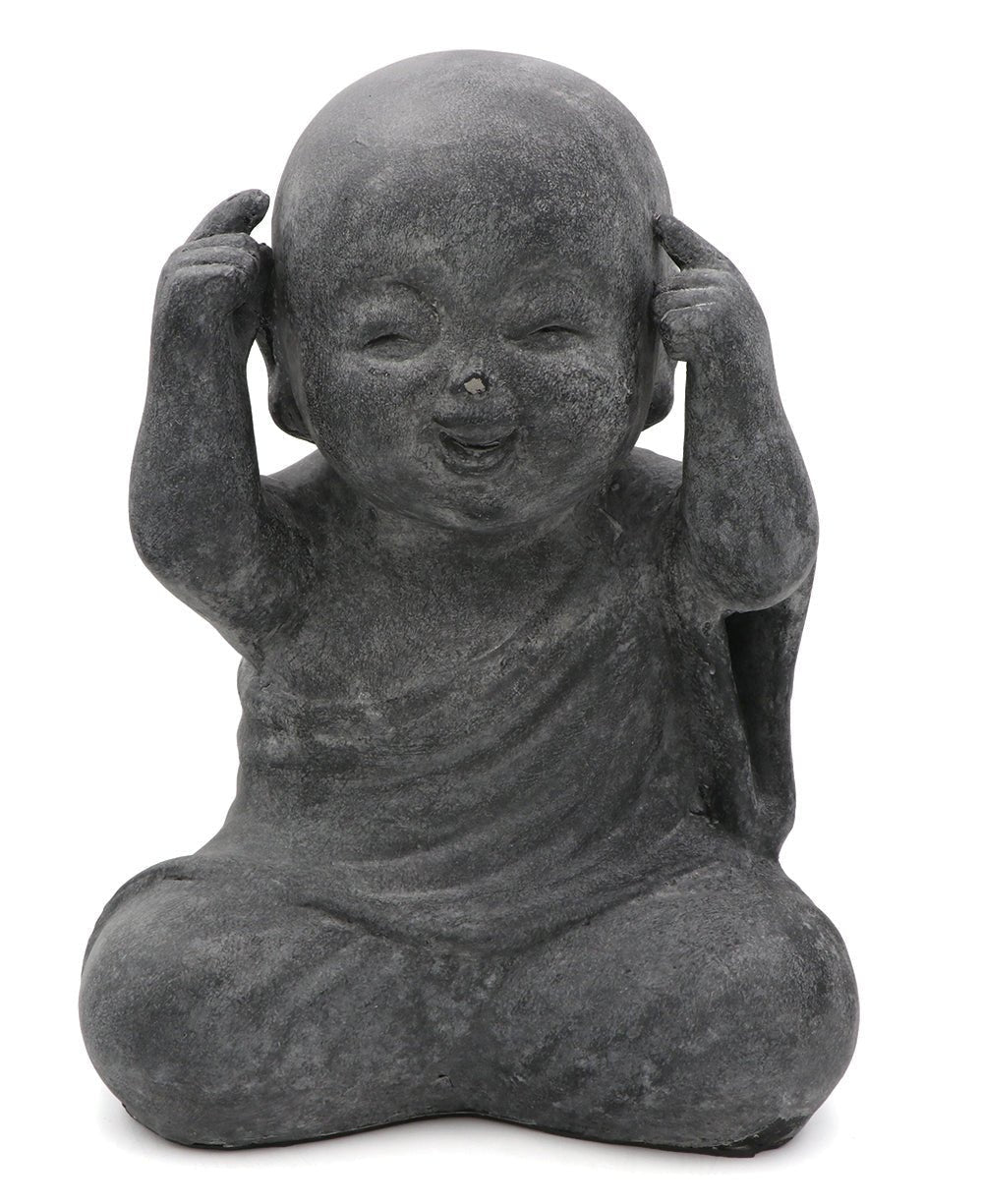 Enlightened Shaolin Monk Garden Statue, 16 Inches - Sculptures & Statues