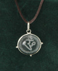 Etched Crystal Om Pendant -