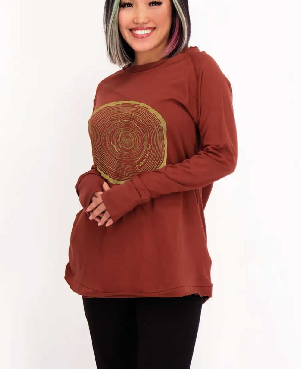 Fair Trade Organic Cotton Greatness Takes Time Long Sleeve Yoga Tunic Tee - Shirts & Tops S