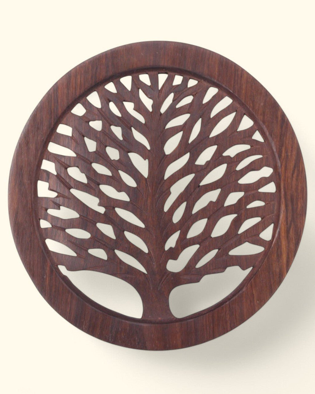 Fair Trade Tree of Life Rosewood Trivet or Wall Hanging - Trivets