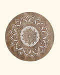 Fairtrade And Hand Carved Wood Mandala Round Wall Hanging - Posters, Prints, & Visual Artwork