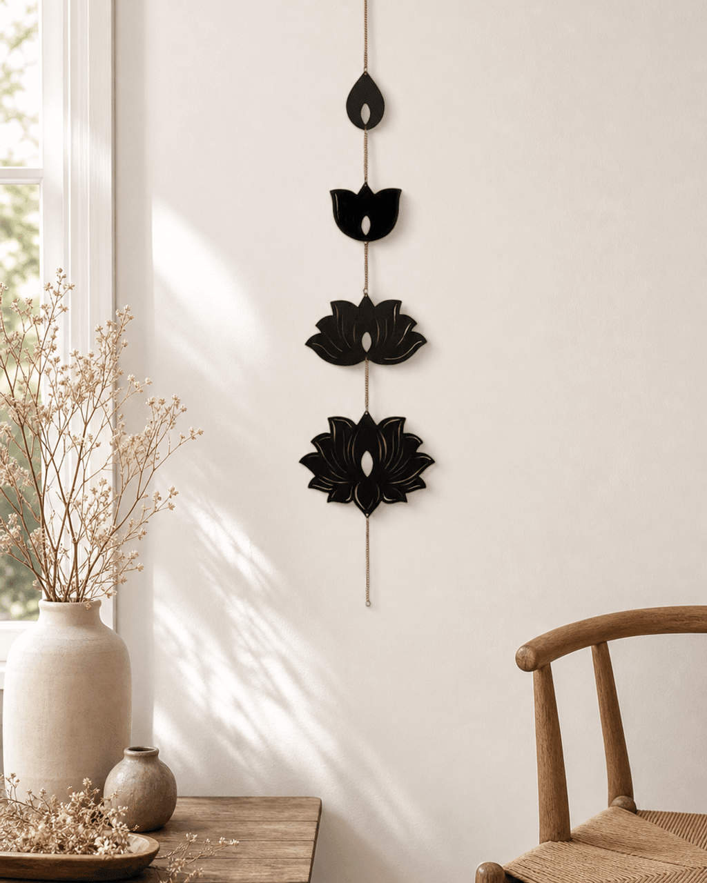 Fairtrade Blooming Lotus Meaningful Wall Hanging - Posters, Prints, & Visual Artwork
