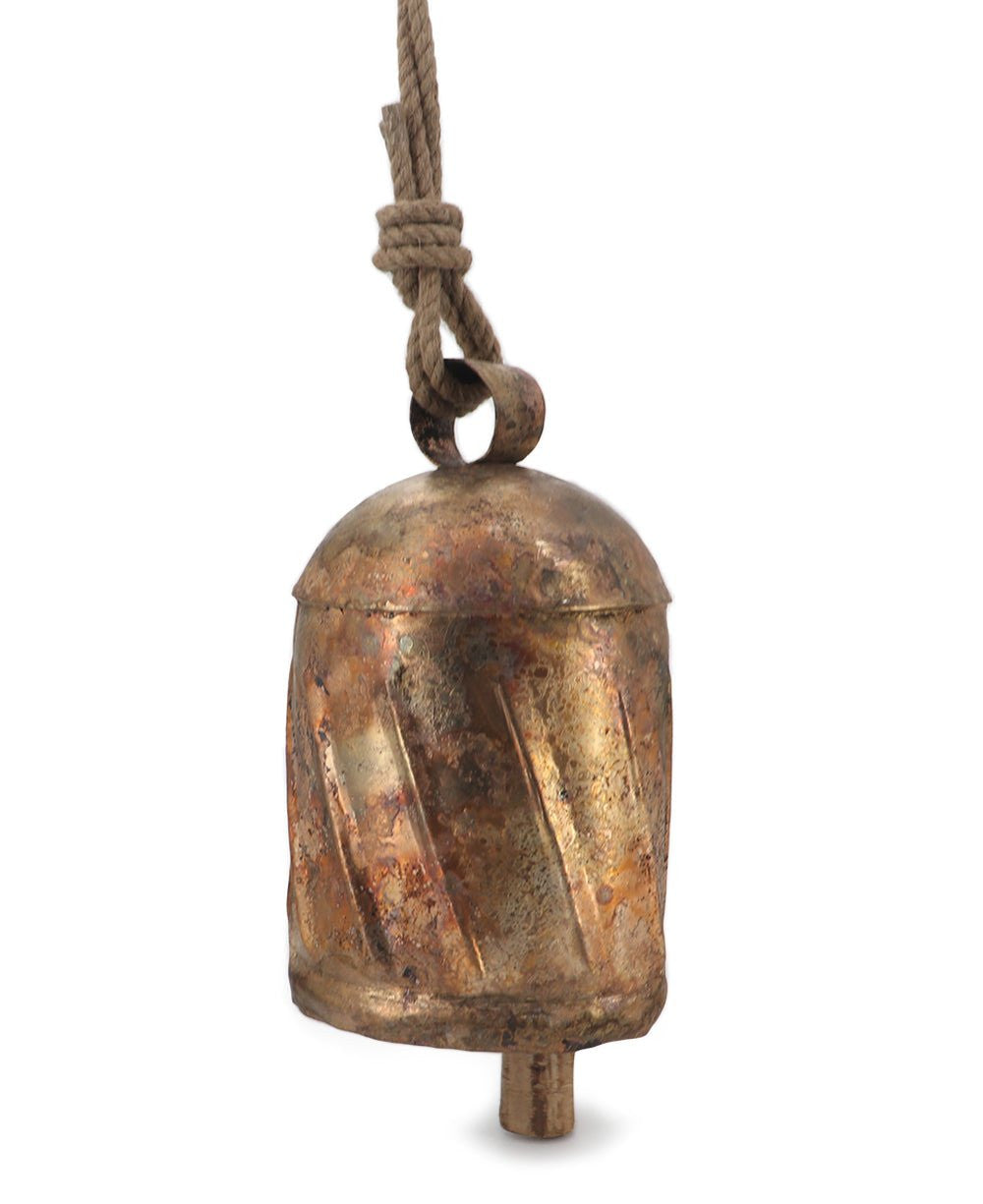 Fairtrade Large Hand-Hammered Cowbell Wall Chime | Buddha Groove