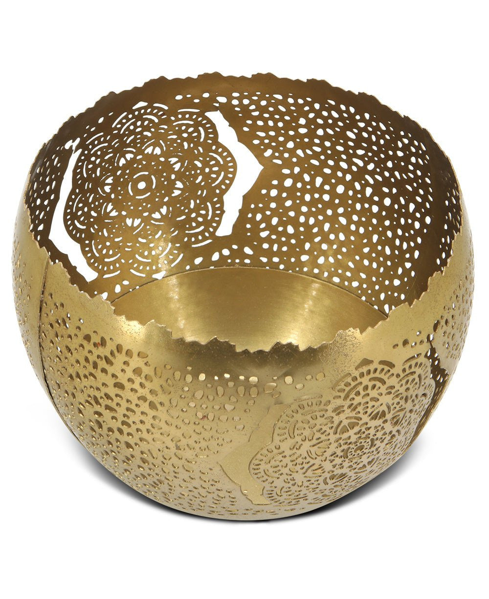 Fairtrade Mandala Design Decorative Bowl Votive Candle Lantern - Decorative Bowls