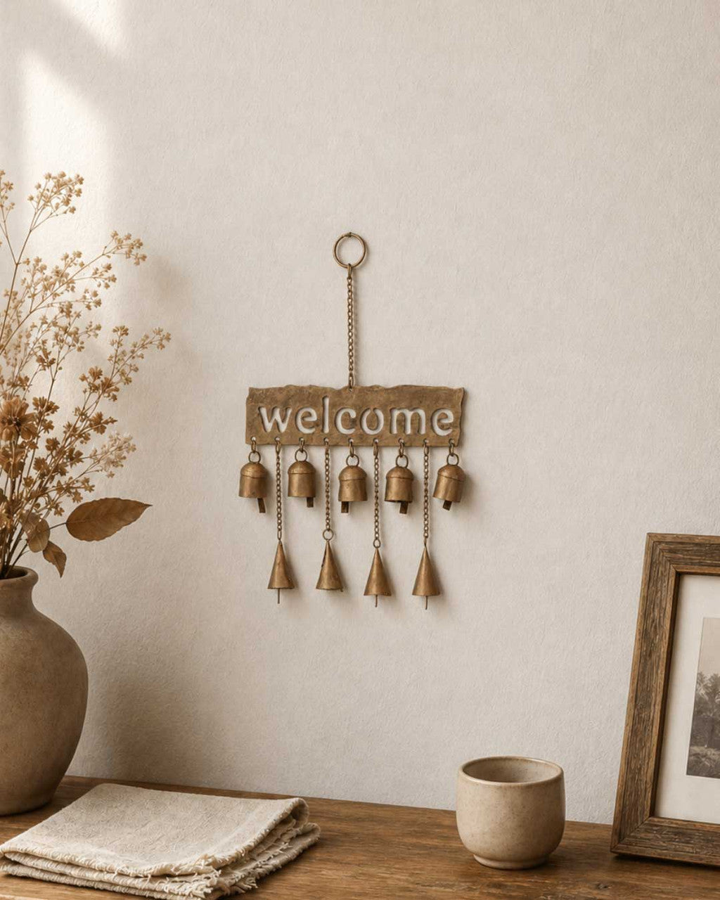 Fairtrade Welcome Bell Chime Wall Hanging - Home