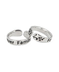 Forever Family Adjustable Inspirational Sterling Silver Ring - Rings