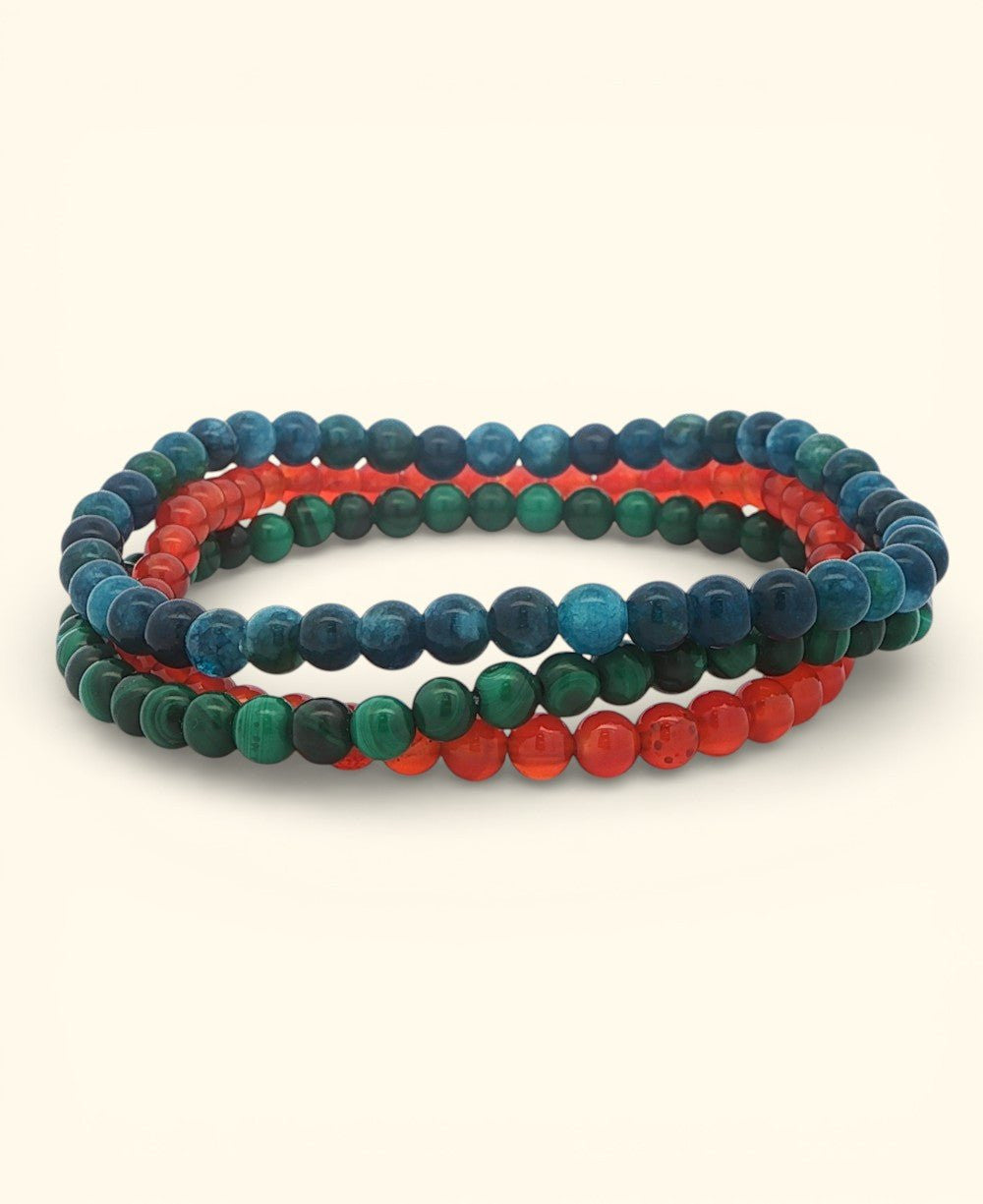 Gemstone Manifest Bracelets for Transformation, Set of 3 - Bracelets