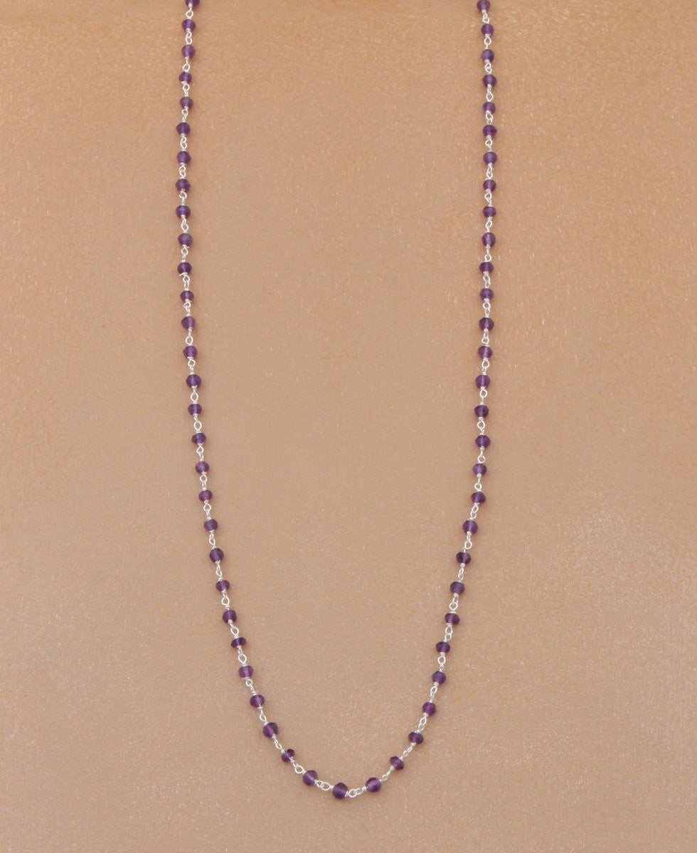 Gemstone Necklace Chain - Chains Amethyst