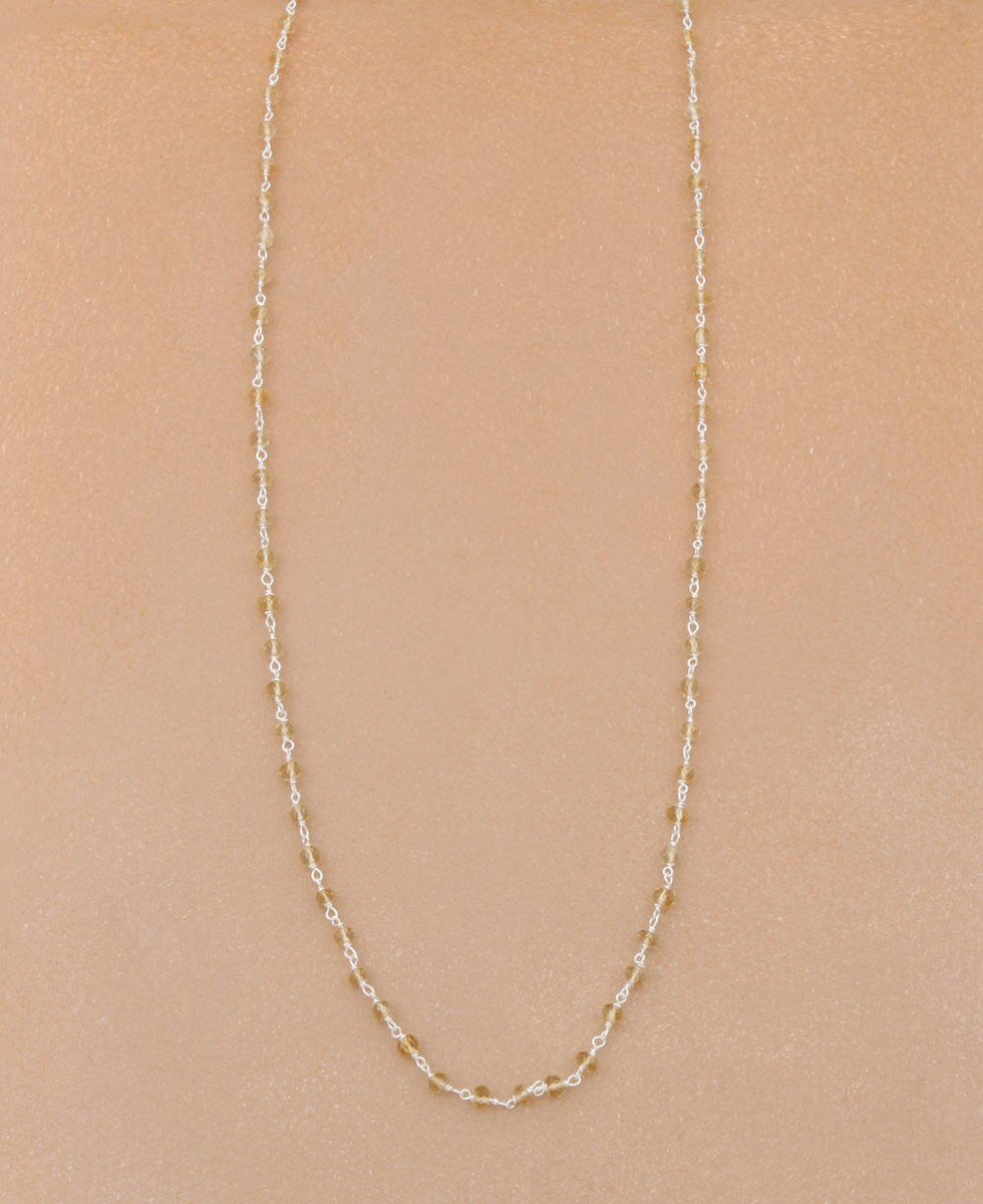 Gemstone Necklace Chain - Chains Citrine