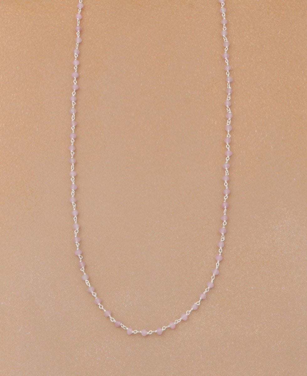 Gemstone Necklace Chain - Chains Rose Quartz
