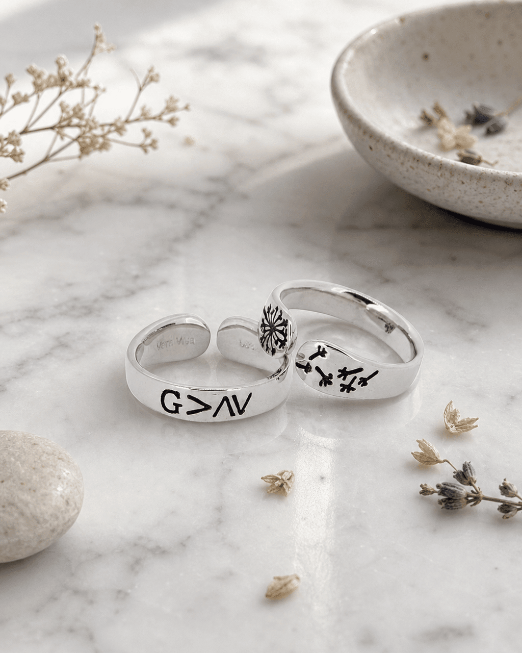 God is Greater Than the Highs and Lows, Sterling Adjustable Ring - Rings