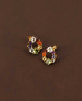 Gold Plated Chakra Gemstone Stud Earrings - Earrings