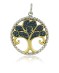 Gold Plated Tree of Life Pendant with Swarovski Crystals - Charms & Pendants