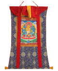 Golden Yellow Manjusri Thangka Painting, Nepal -