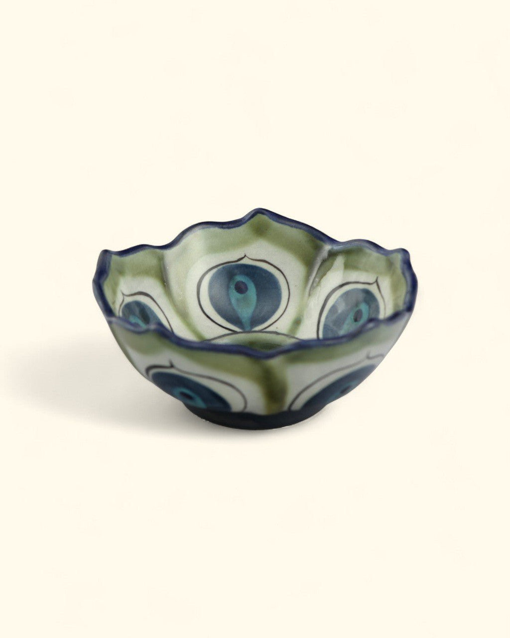 Hand - Painted Lotus Ceramic Bowl Set – Versatile Food - Safe or Decorative Dishes (Set of 2) - Bowls
