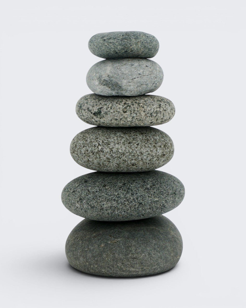 Handcrafted Cairn Vase with Stacked Beach Stones — 7 Inch Natural Stone Bud Vase - Home Decor