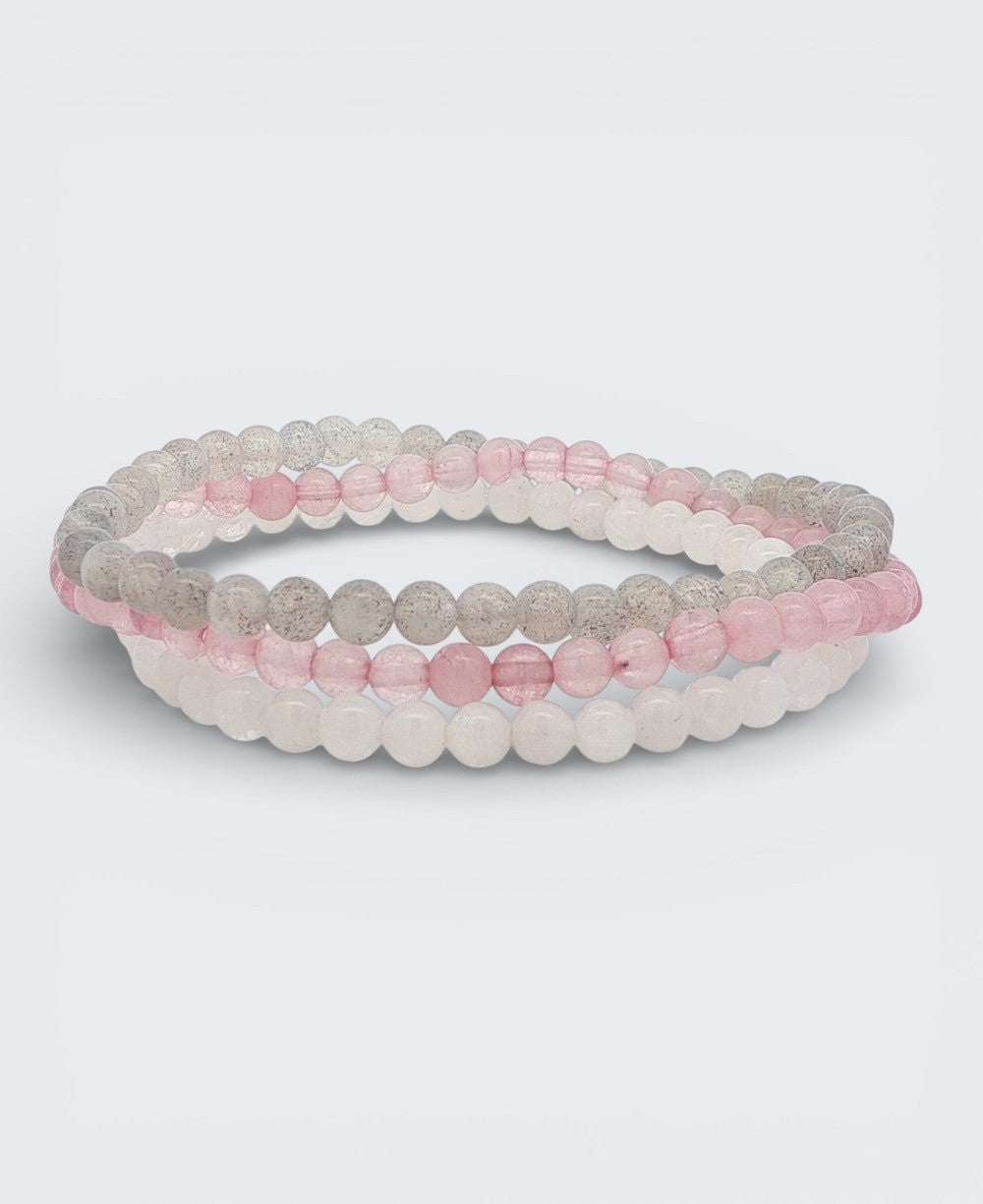 Healing Gemstone Goddess Energy Bracelets, Set of 3 - Bracelets
