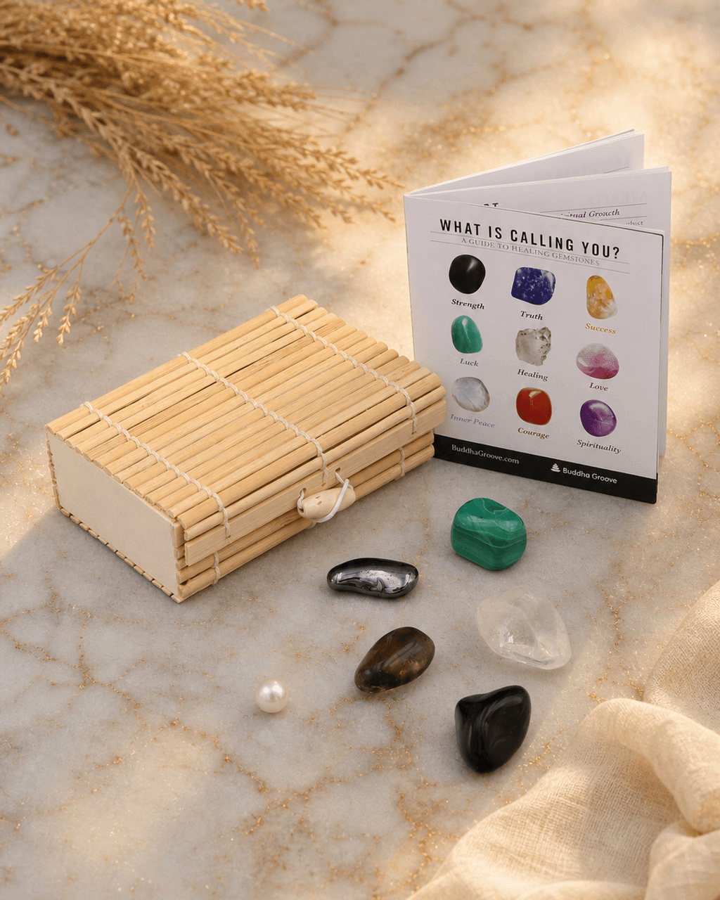 Healing Gemstone Set for Protection and Grounding - 