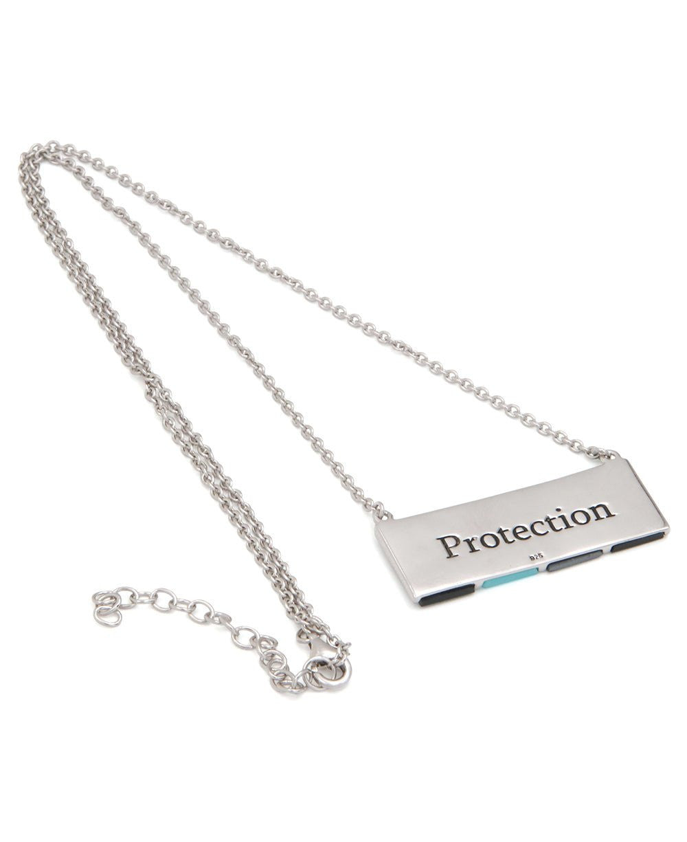 Hematite, Onyx, and Turquoise Protection Necklace - Necklaces