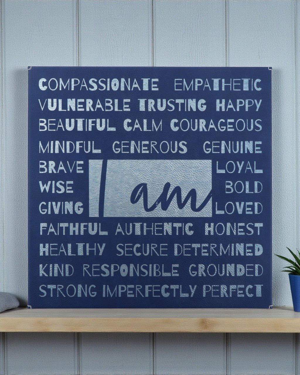 I am… Affirmation Black and Silver Wall Hanging - Posters, Prints, & Visual Artwork