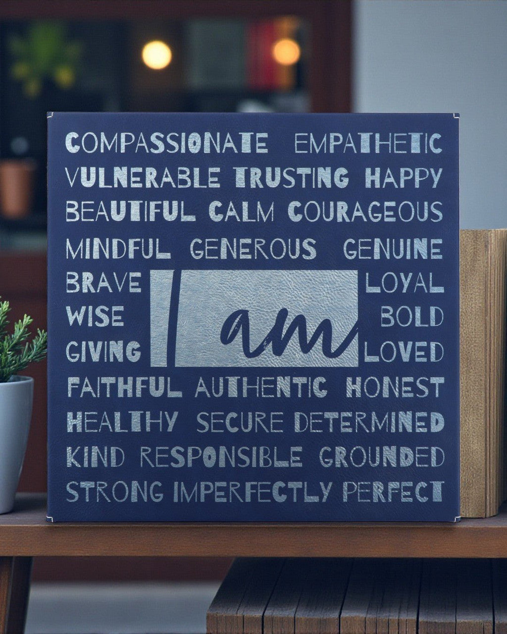 I am… Affirmation Black and Silver Wall Hanging - Posters, Prints, & Visual Artwork