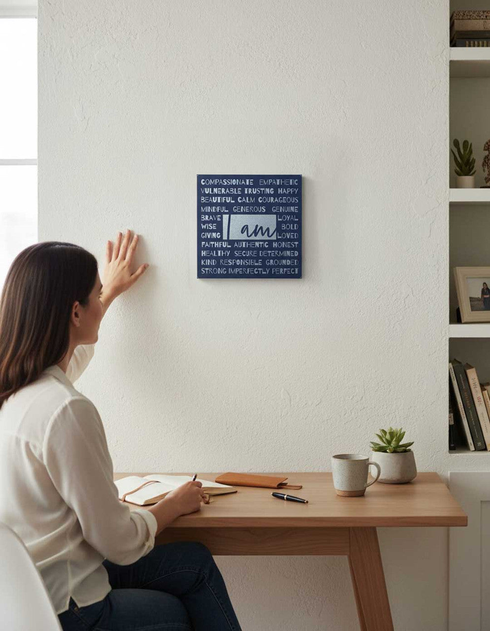 I am… Affirmation Black and Silver Wall Hanging - Posters, Prints, & Visual Artwork
