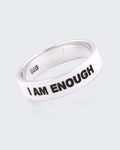 I am Enough Inspirational Sterling Simple Band Ring - Rings Size 7