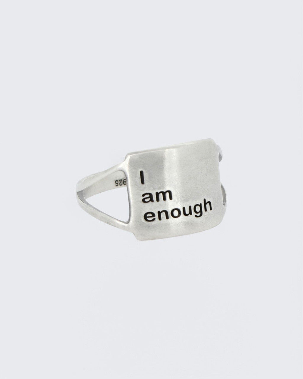 I Am Enough Sterling Silver Ring - Rings Size - 6
