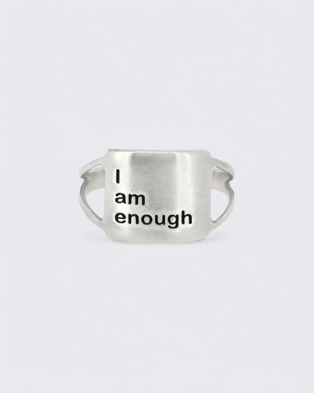 I Am Enough Sterling Silver Ring - Rings Size - 6