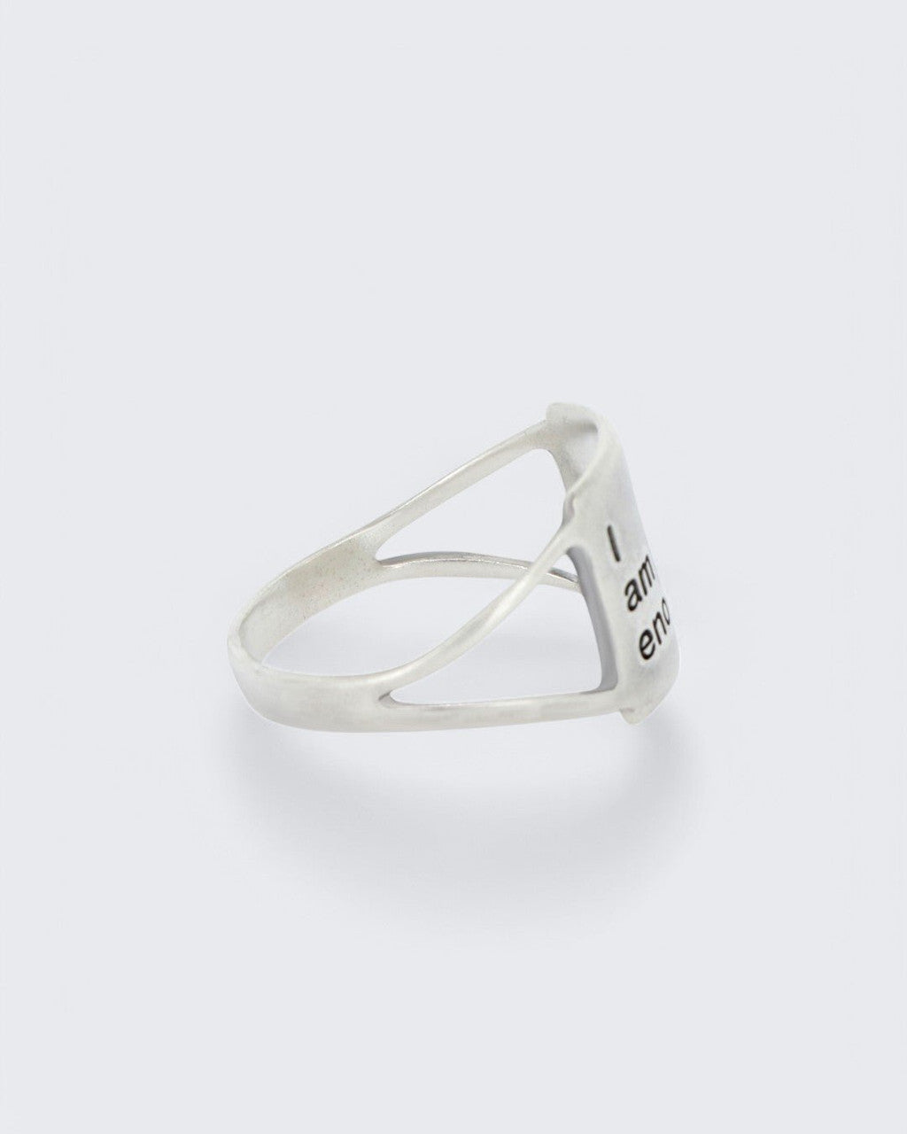 I Am Enough Sterling Silver Ring - Rings Size - 6