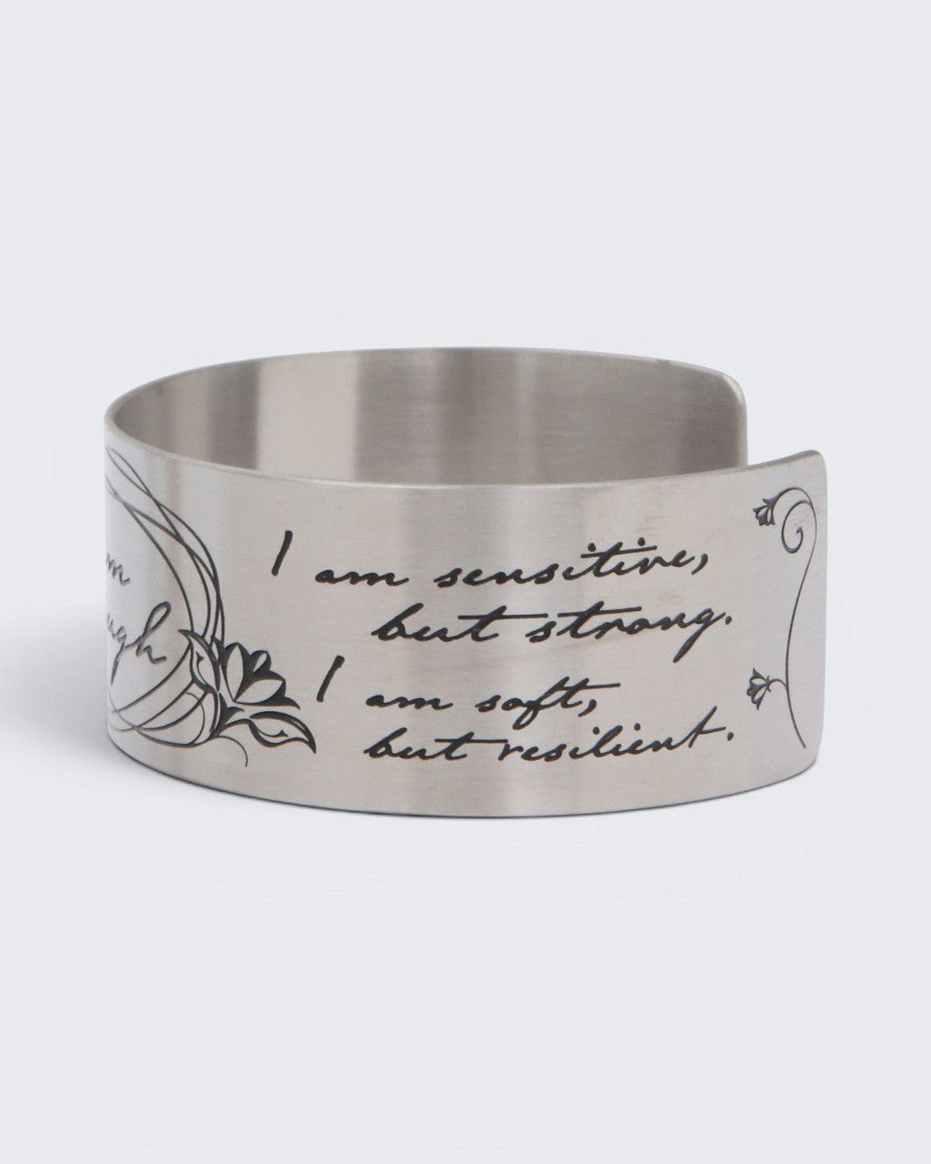 I Am Enough Wide Cuff Bracelet - Bracelets