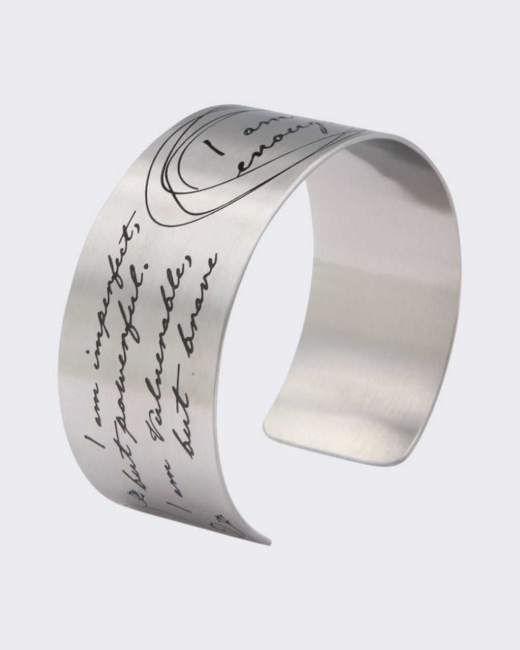 I Am Enough Wide Cuff Bracelet - Bracelets