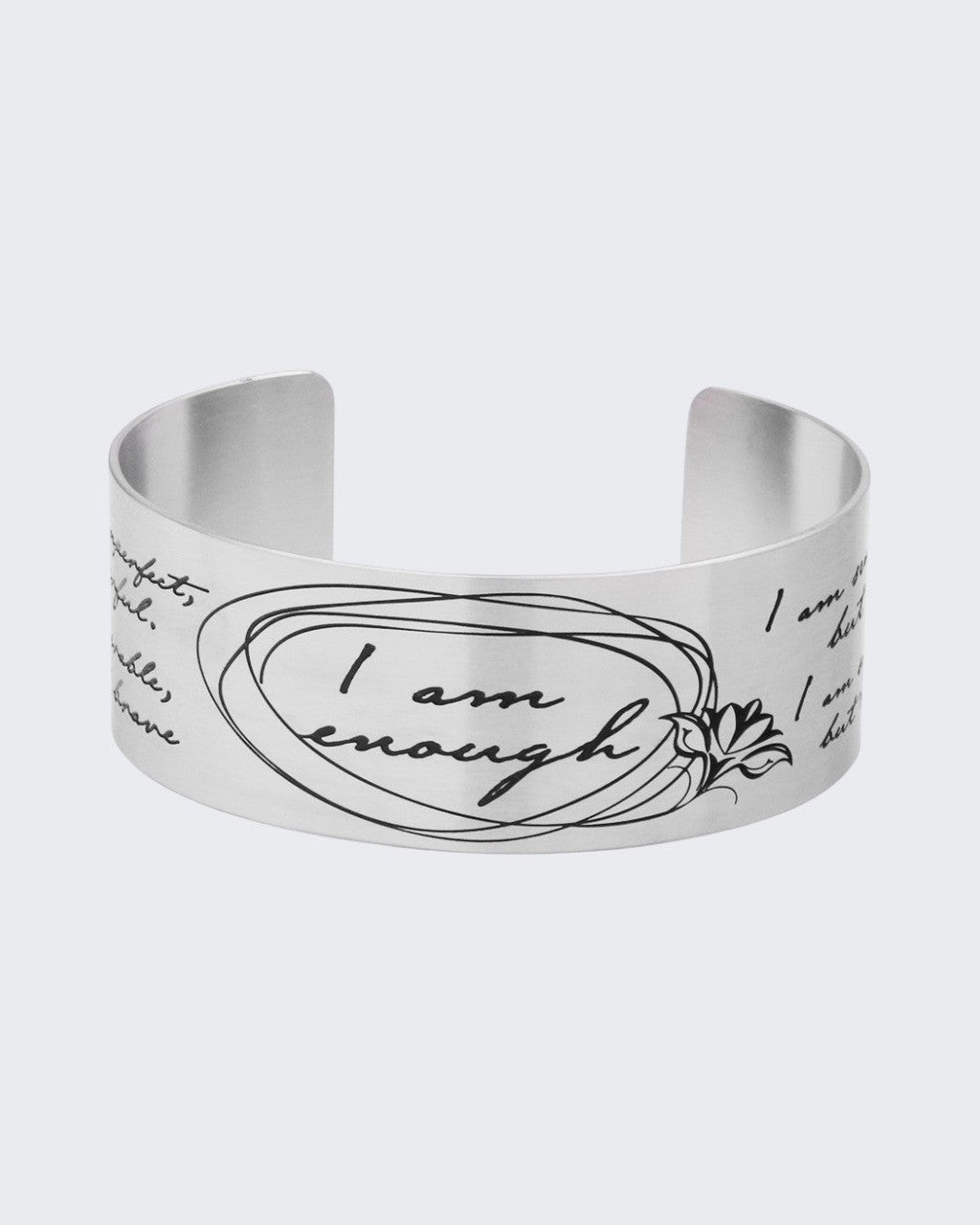 I Am Enough Wide Cuff Bracelet - Bracelets
