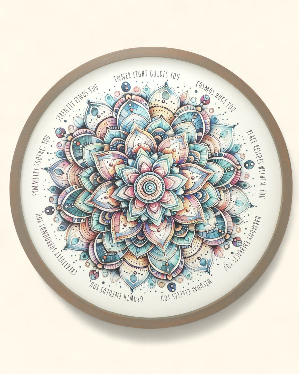 Imperfectly Perfect Mandala Affirmation Wall Art - Posters, Prints, & Visual Artwork