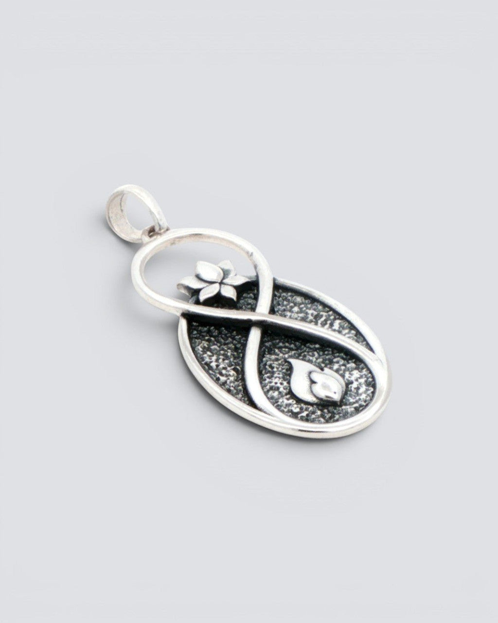 Infinite Lotus Flame Pendant — Silver - Plated Symbolic Necklace Charm - Pendant