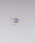 Intricate Sterling Silver Hamsa Pendant - Charms & Pendants