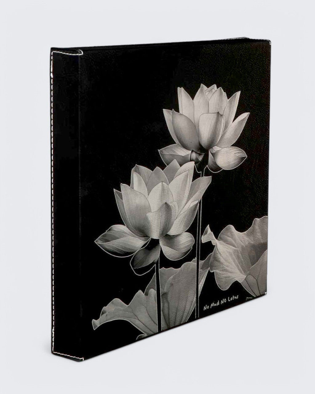 Iridescent Lotus Print on Vegan Leather Wall Art - Posters, Prints, & Visual Artwork