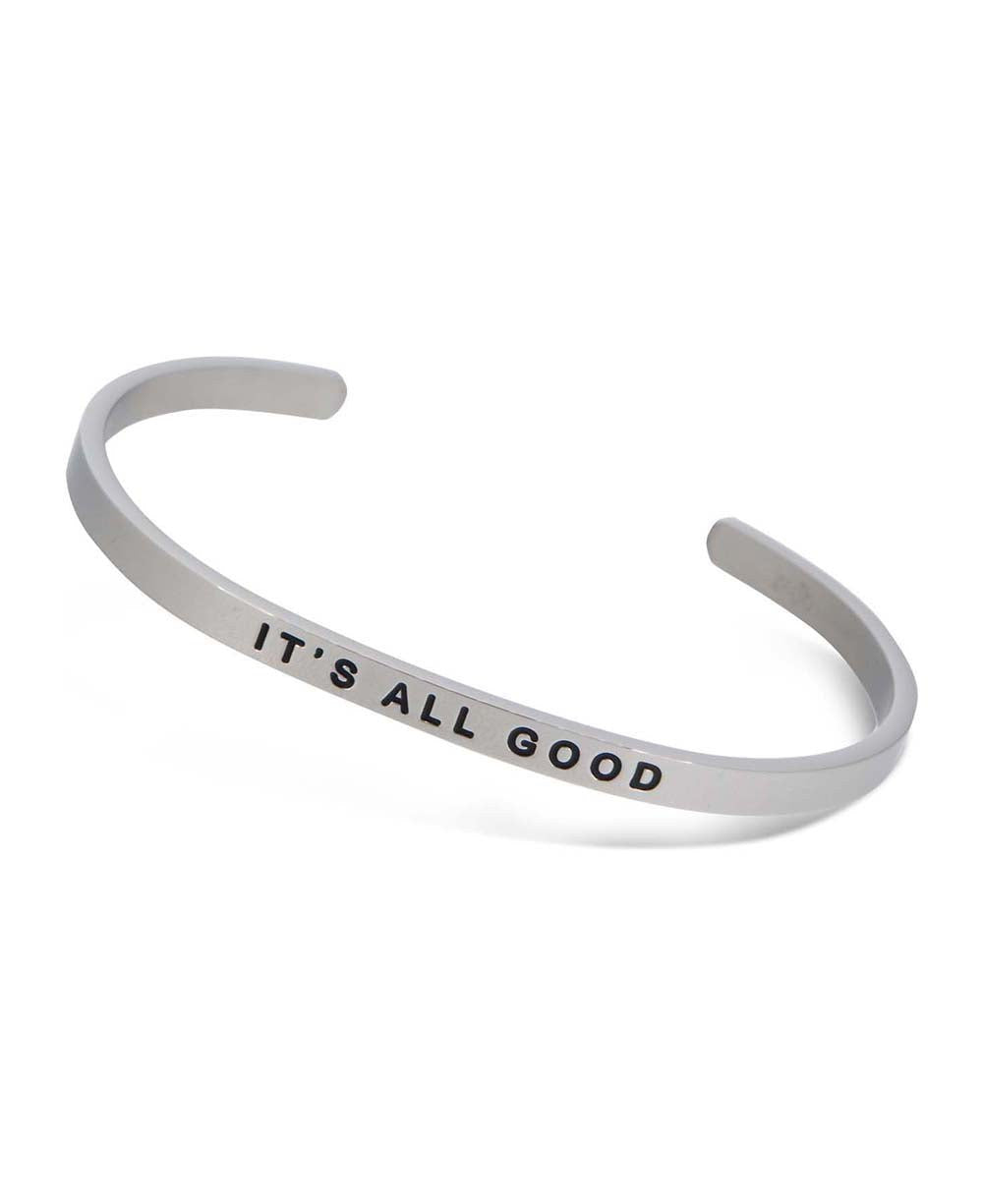 It’s All Good Inspirational Cuff Bracelet - Bracelets