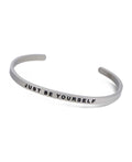 Just Be Yourself Simple Inspirational Cuff Bracelet - Bracelets