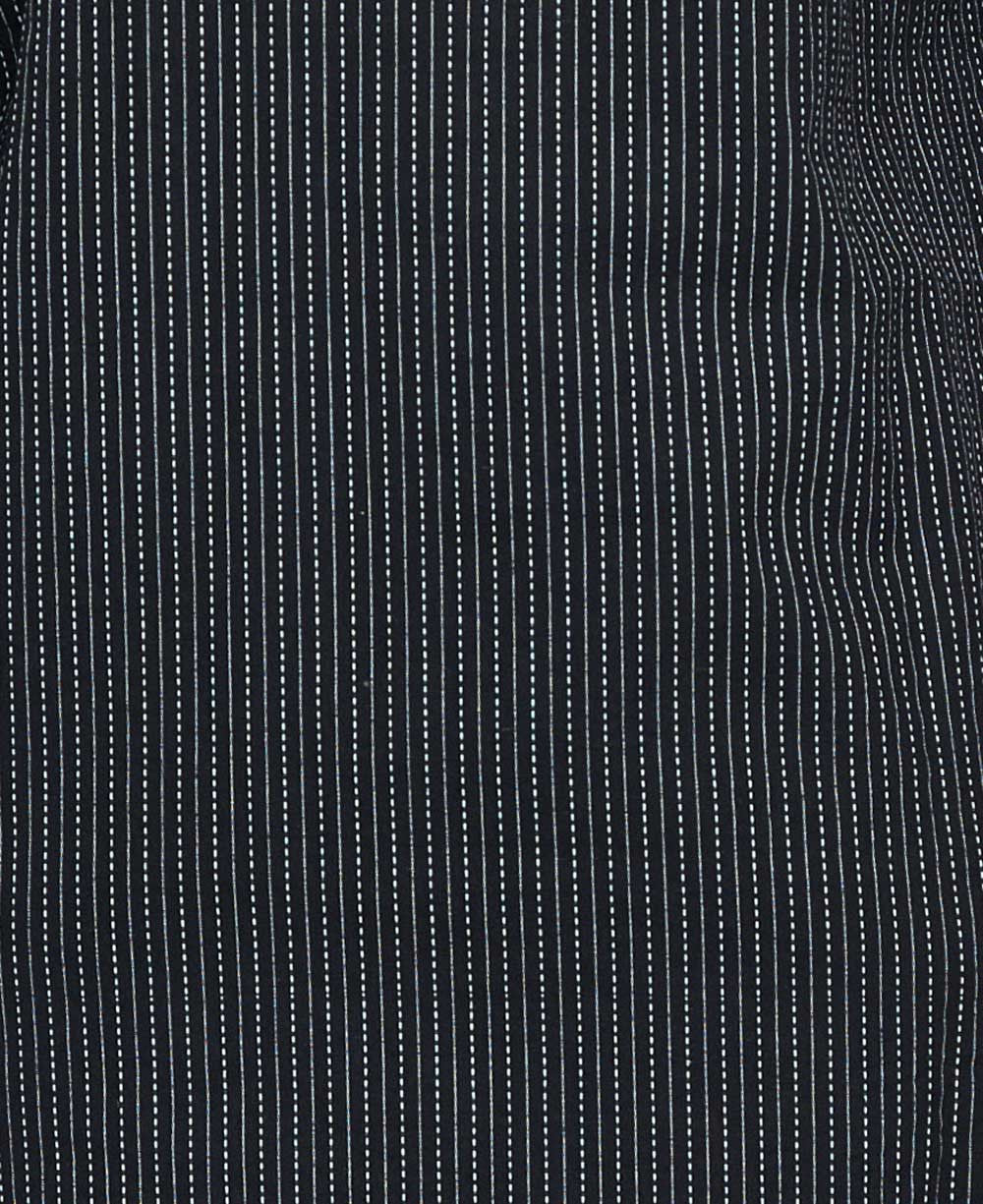 Kantha Stitch Black Threaded Cotton Tunic Top - Shirts & Tops S