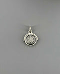 Kinetic Spinning Om Mani Padme Hum Tibetan Mantra Pendant in Sterling Silver - Charms & Pendants