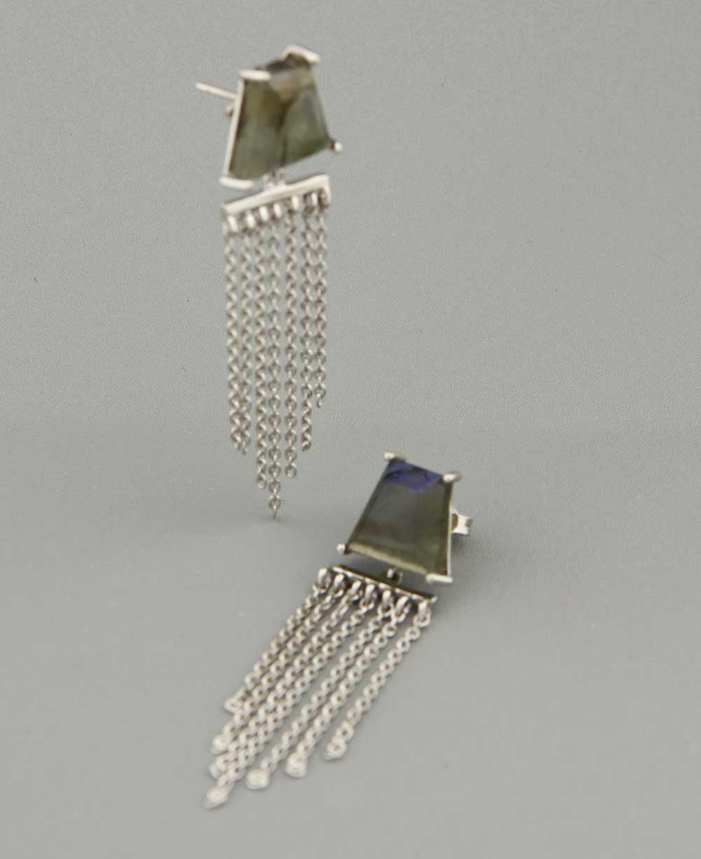Labradorite Chandelier Earrings, Sterling Silver - Jewelry