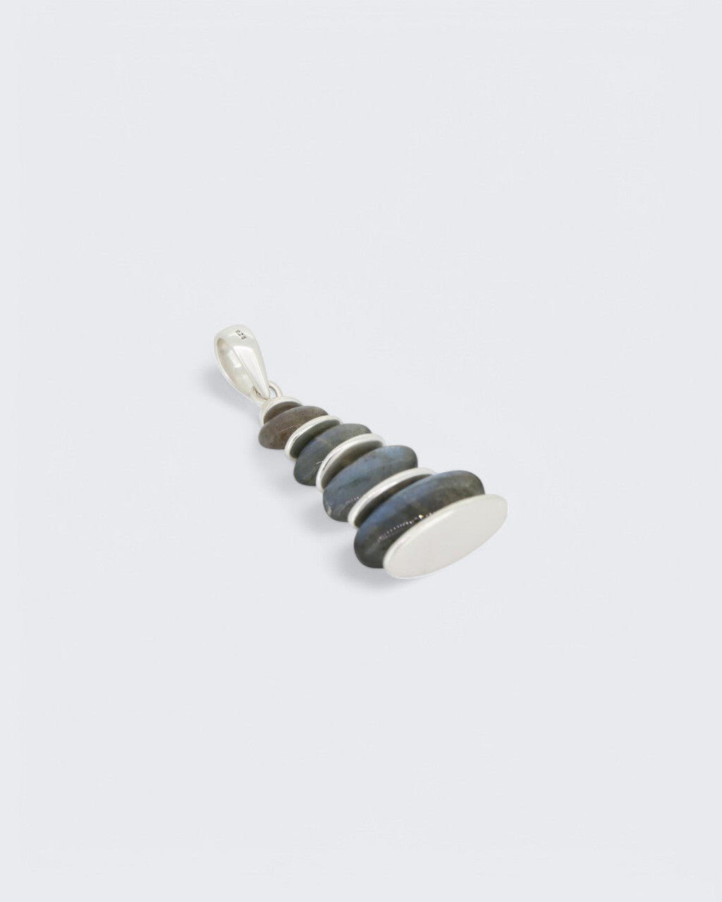 Labradorite Zen Cairn Sterling Silver Pendant - Pendants
