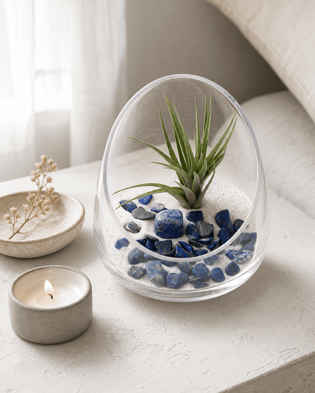 Lapis Gemstone Terrarium - Terrarium