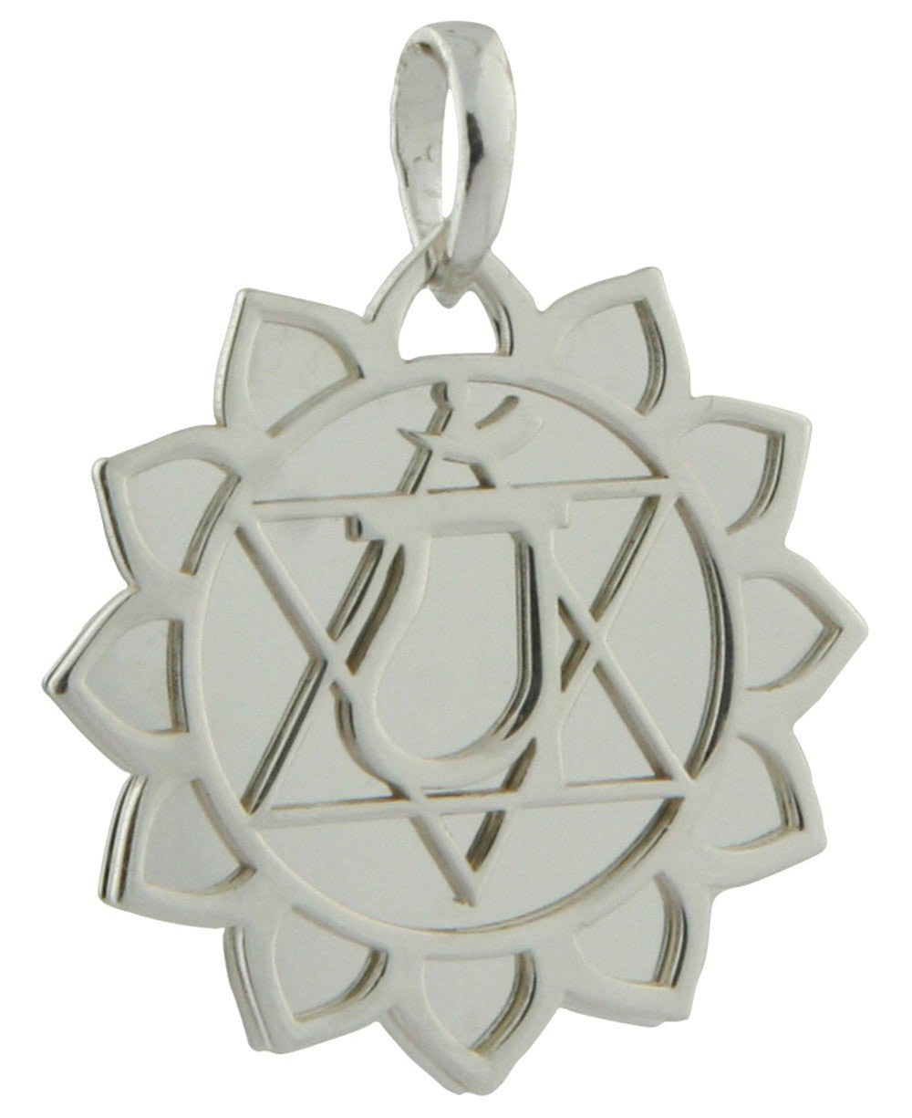 Layered Chakra Pendants in Sterling Silver - Charms & Pendants Heart Chakra