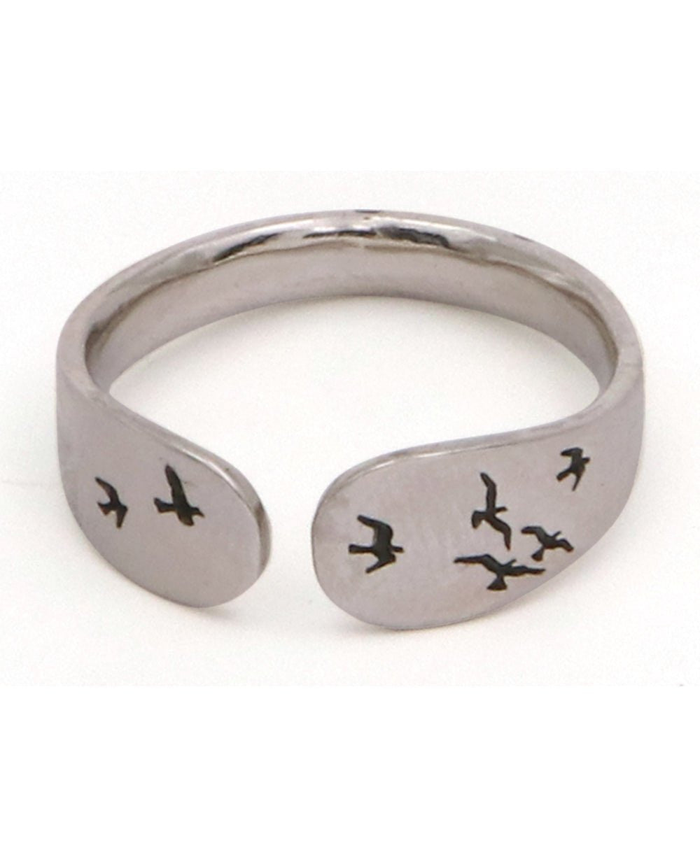 Let Go Sterling Silver Mantra Ring - Rings