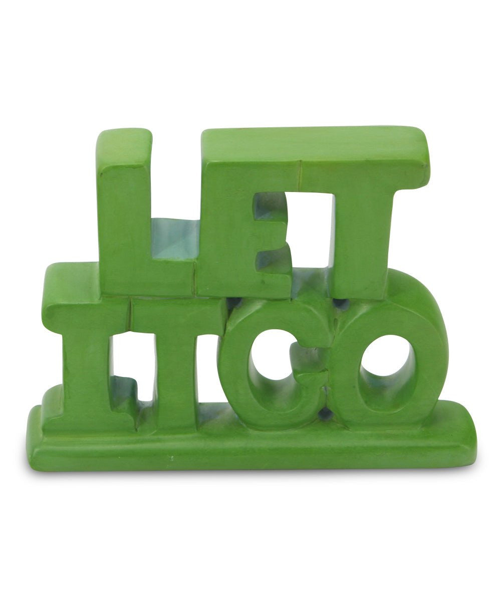 Let It Go Handmade Soapstone Desk Art - Home & Garden